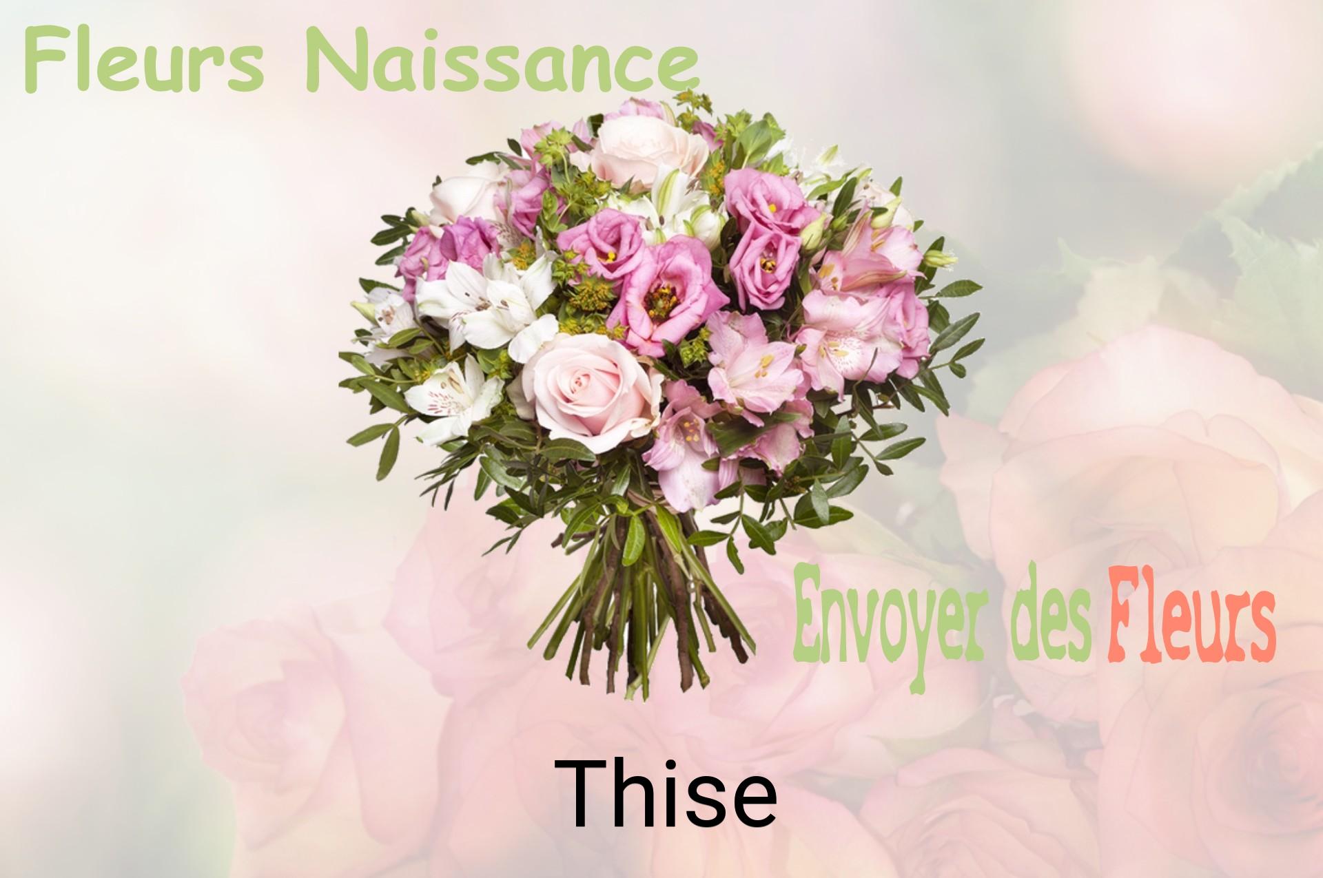 Bouquet de fleurs de naissance livré à Thise