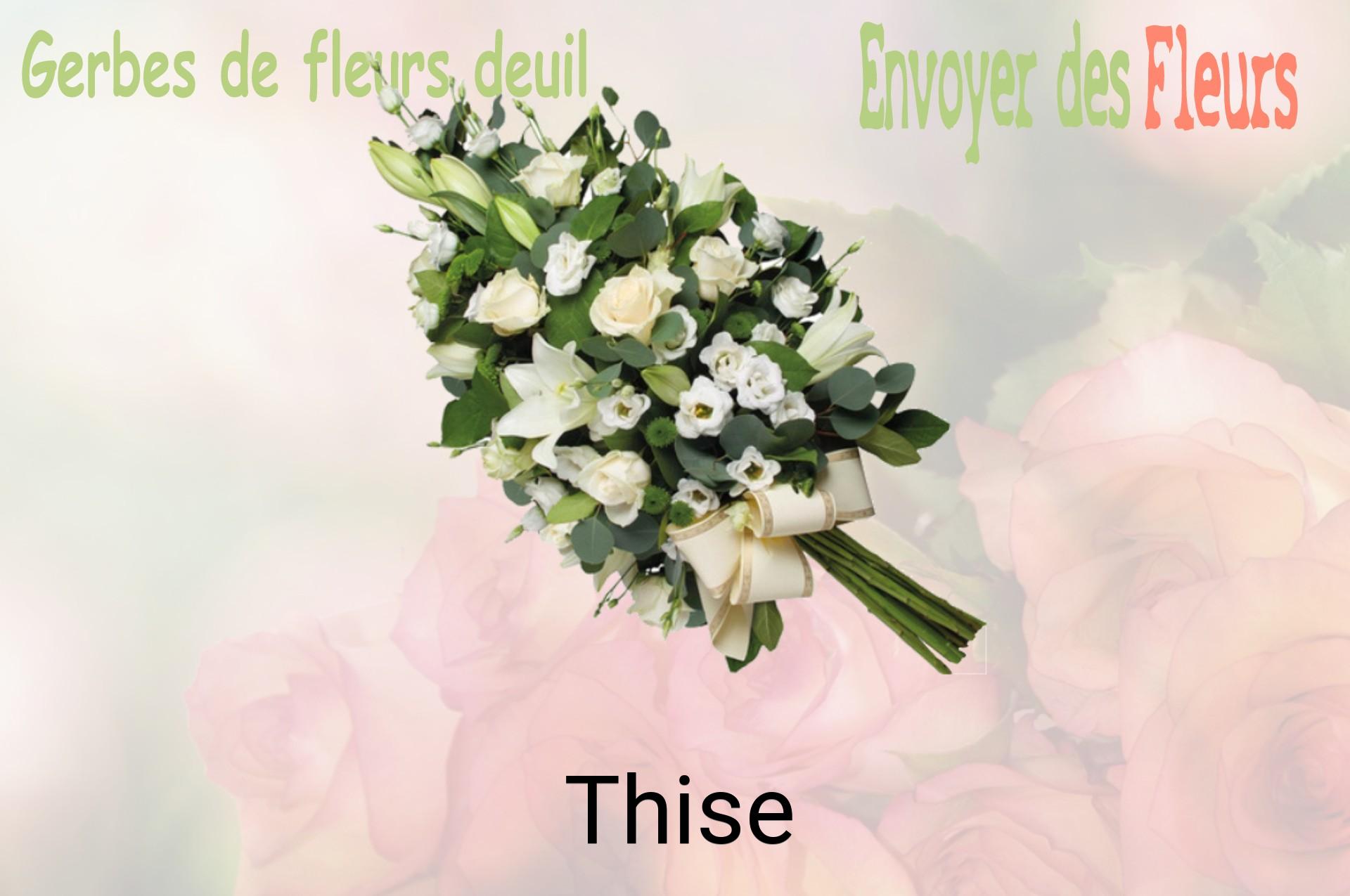 Gerbe de fleurs de deuil livrée à Thise